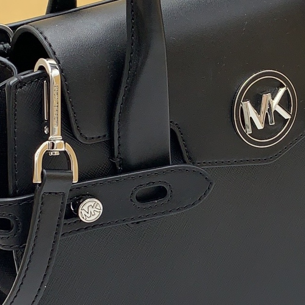 MICHAEL KORS
Carmen Medium Flap Saffiano Leather Belted Satchel Black color - Picture 14 of 16